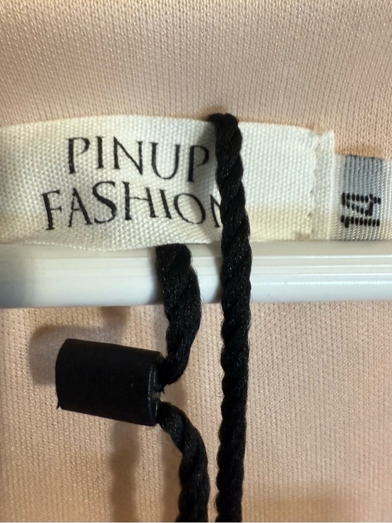 Plus-Size Lace V-Neck Maxi Dress in Peach - Picture 3 of 6